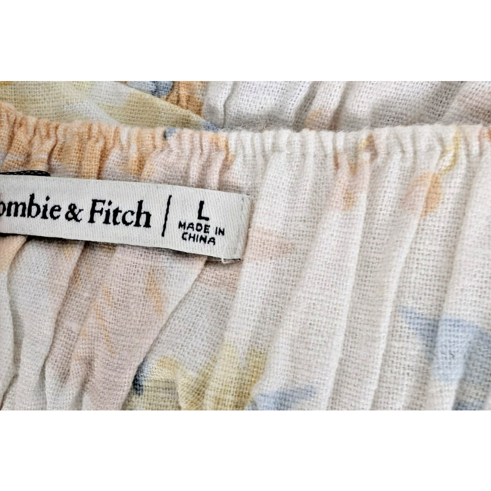 Abercrombie & Fitch Ruffle Floral Maxi Dress Sz L FairyCore Cottage Preppy Girly - Picture 8 of 12